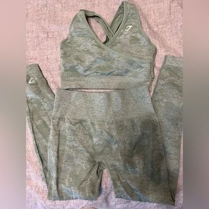 GYMSHARK CAMO SEAMLESS SET SIZE MEDIUM